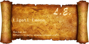 Ligeti Emese névjegykártya